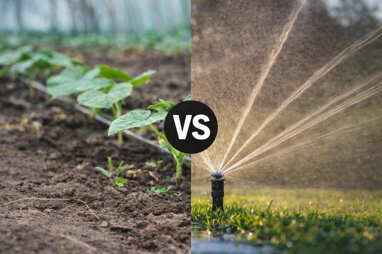 الري بالتنقيط أم الرشاشات أيهما أفضل؟